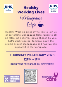Menopause cafe January 29th 12-1pm