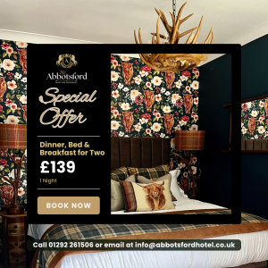 The Abbotsford Hotel Special Offer-2: Dinner, Bed & Breakfast for Two for only £139 / per night