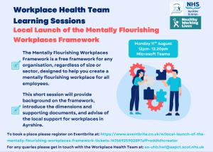 Local Launch of the Mentally Flourishing Workplaces Framework