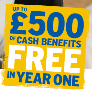Up to £500 of Free Cash Benefits When You Switch Company Health Insurance
